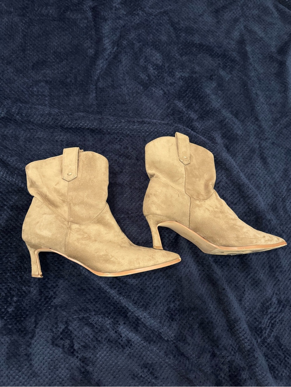 Jason Wu Tan Suede Pointed Toe Heeled Ankle Boots